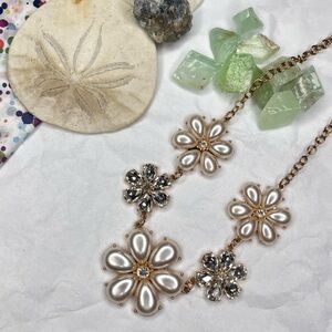 Elegant Floral Pearl Necklace